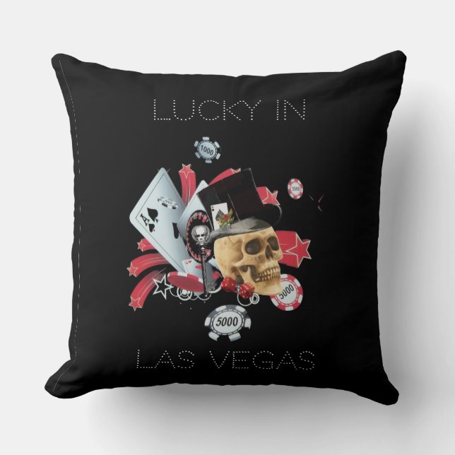 Coussin Lucky Las Vegas casino de jeu (Recto)