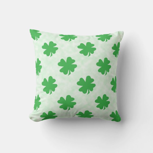 Coussin Lucky quatre feuilles de trèfle (Recto)
