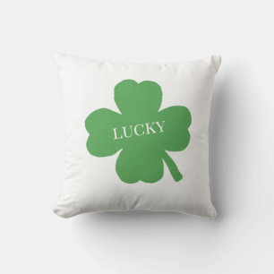 Coussin Lucky Shamrock Irish Green Peinture