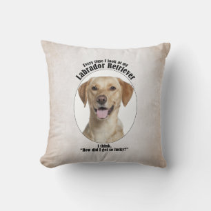 Coussin Lucky Yellow Lab