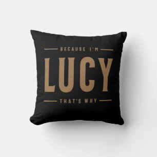 Coussin Lucy Nom Personnalisé Anniversaire Nom Lucy