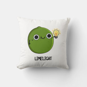 Coussin Lueur de citron vert Funny Fruit Lime Pun