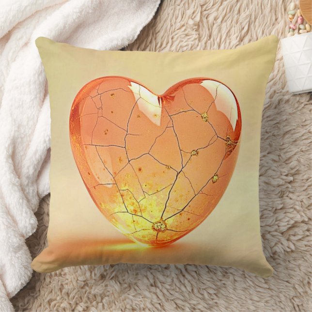 Coussin Lueur de cœur brisé doré (Couverture)