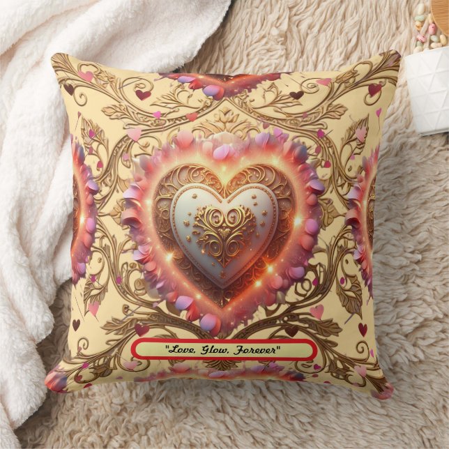 Coussin "Lueur de cœur doré" (Couverture)