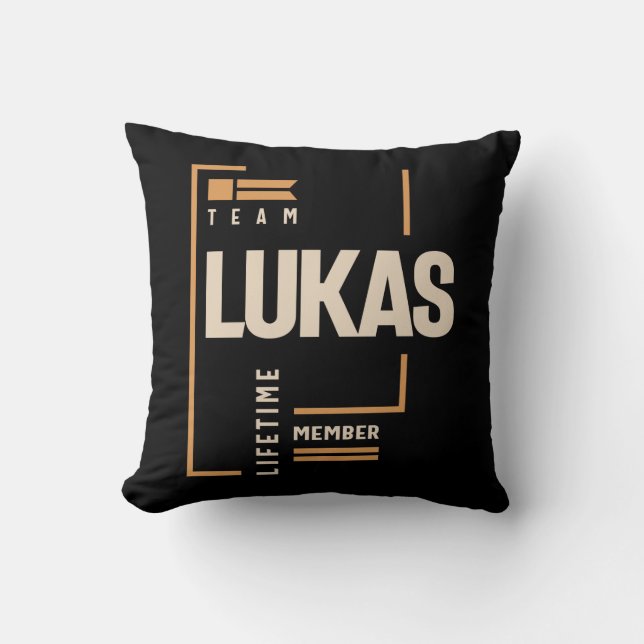 Coussin Lukas Nom personnalisé - Lukas amusant (Recto)