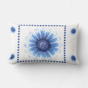 Coussin Lumbar Blue Daisy