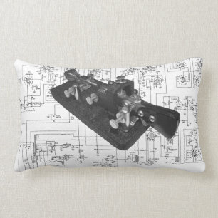 Coussin Lumbar du schéma de clé radio Morse Code