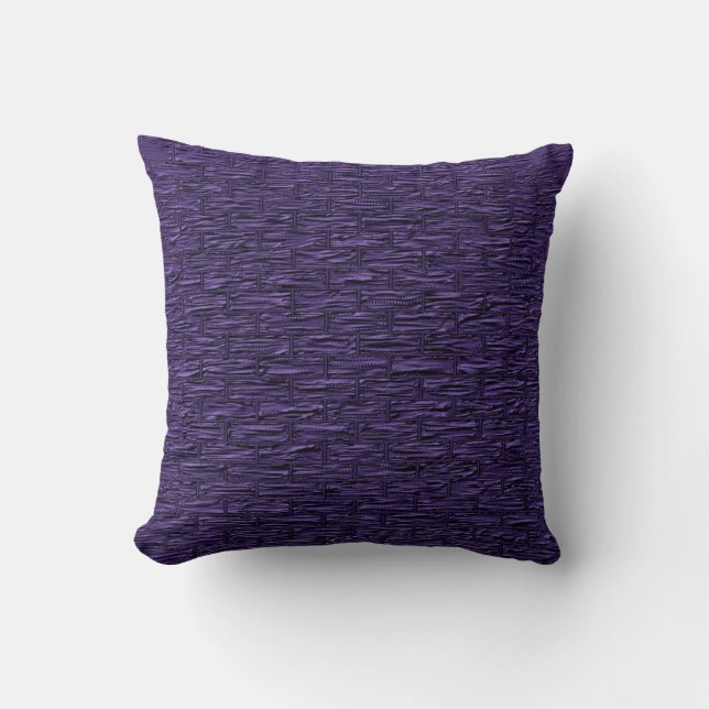 Coussin Lumbar et carreaux mauve-foncé de motif de brique (Recto)