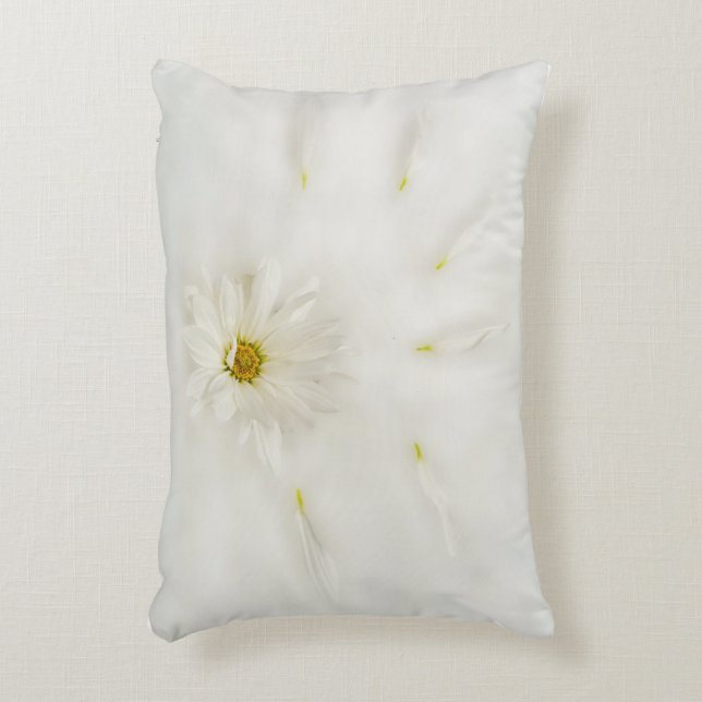 Coussin Lumbar Fleur Faisée Blanche (Devant(Vertical))
