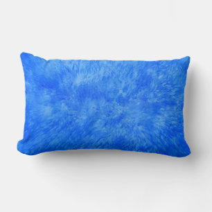Coussin Lumbar Fur bleu