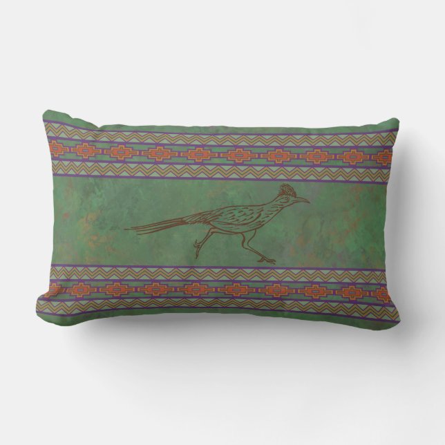 Coussin Lumbar vert Sagebrush du sud-ouest (Recto)