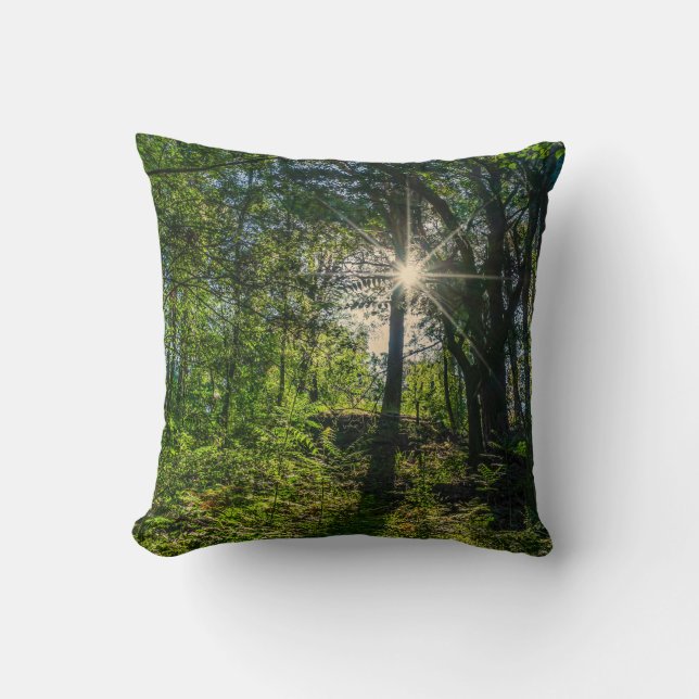 Coussin Lumière dans la forêt (Recto)