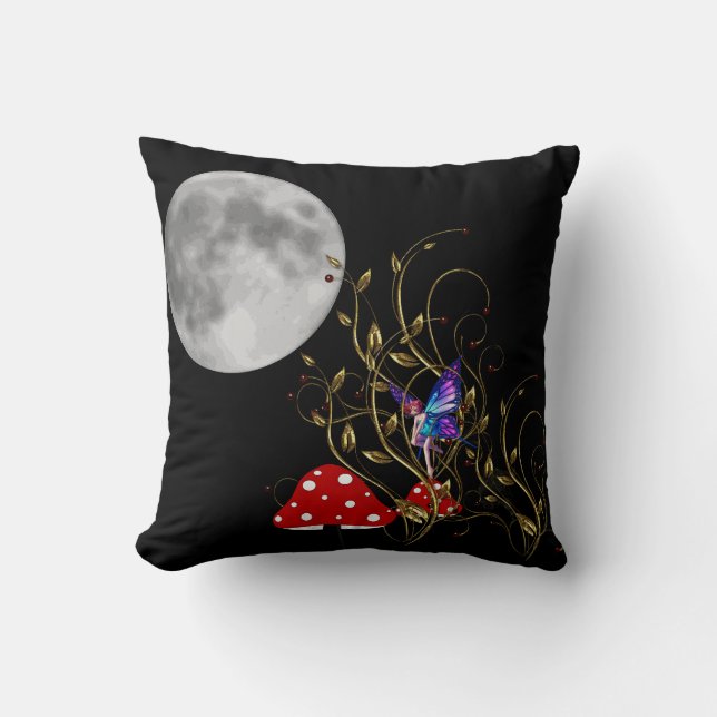 Coussin Lumière de lune de champignon (Recto)
