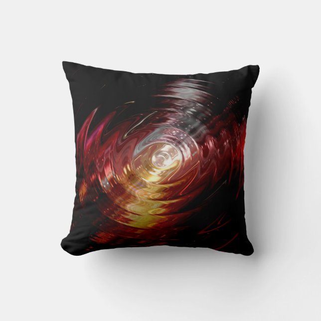 Coussin Lumière de vague noire de l'art Abstrait (Recto)