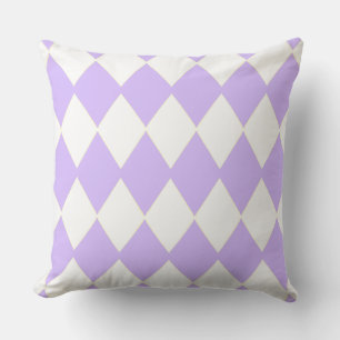 Coussin Lumière douce violet et blanc Jacquard rétro
