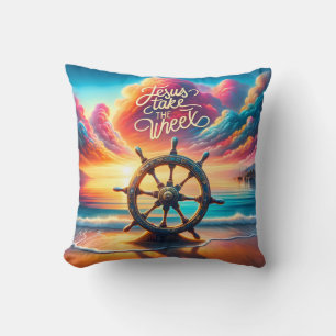 Coussin Lumière guide Jésus prendre la roue