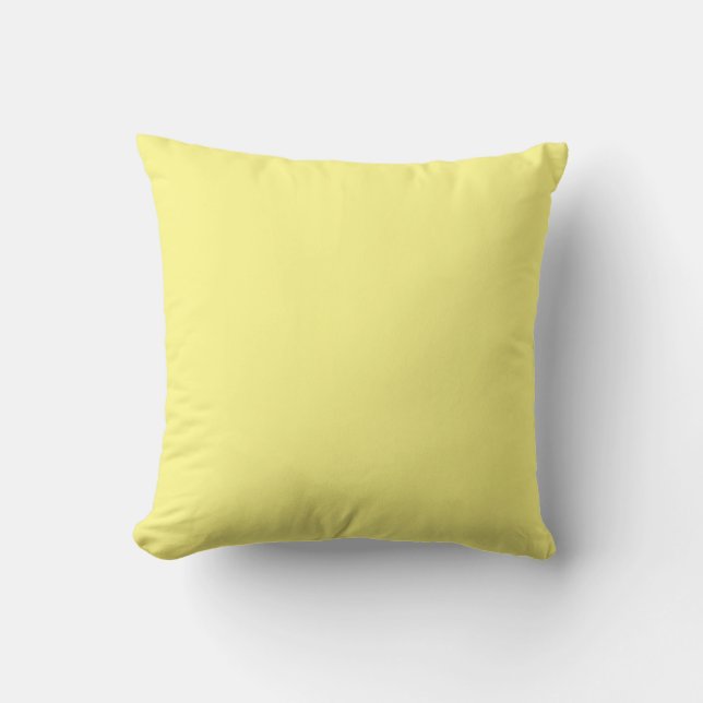 Coussin Lumière jaune couleur uni moyen-clair (Recto)