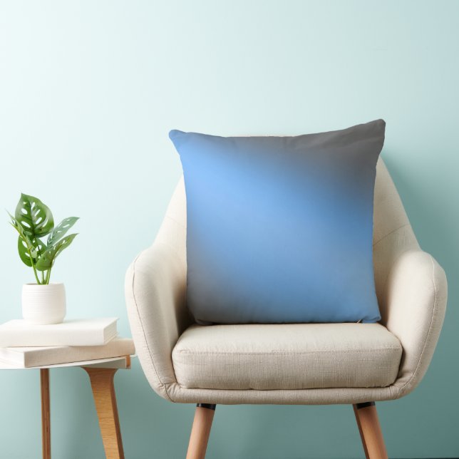 Coussin Lumière lune bleue et gris (Chaise)