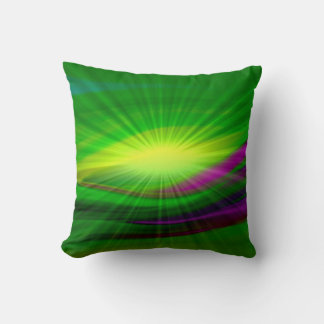 Coussin Lumière verte Art Abstrait