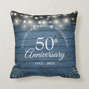 Coussin Lumières de chaîne en or pour le 50e anniversaire 
