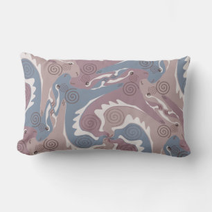 Coussin Luminaire Gris Bleu Tesselation Hares