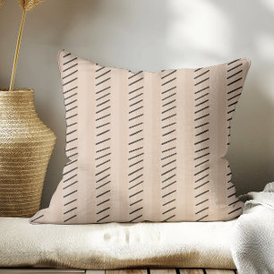 Coussin Lumineuse Mauve Vert Moderne Boho Stripes Jeter Or