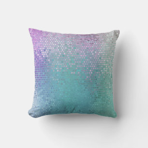 Coussin Lumineuse mosaïque Abstraite brillante multicolore