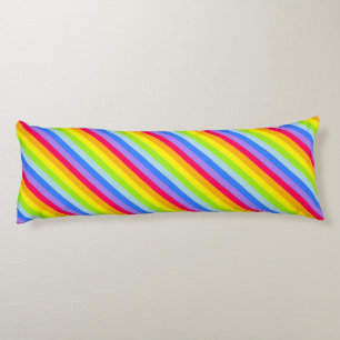 Coussin lumineux de corps de rayure d'arc-en-ciel
