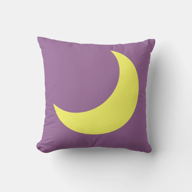 Coussin lunaire violet et jaune (Recto)