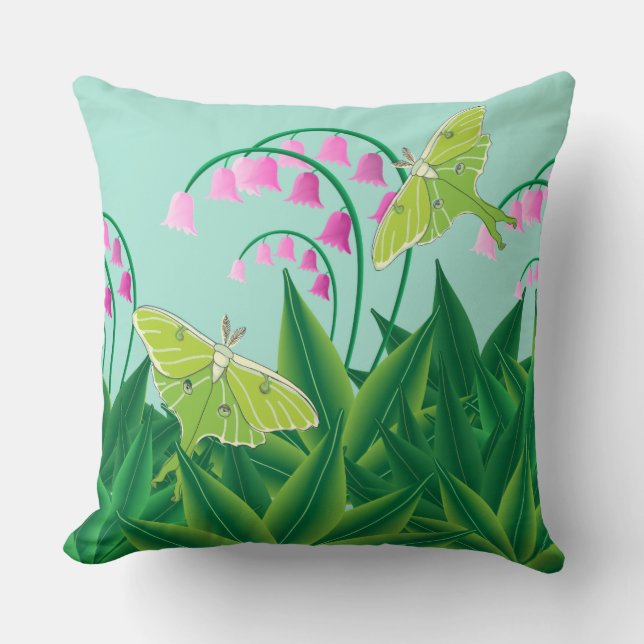 Coussin Lunas dans les lis - collection du jardin de (Recto)