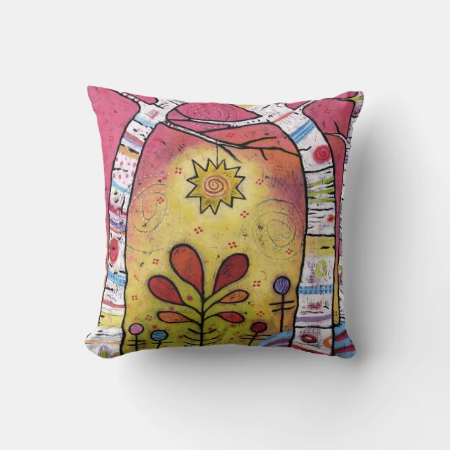 Coussin Lunatique, coloré, se penchant dans Starlight (Recto)