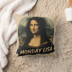 Coussin Lundi Lisa Drôle Renaissance Art