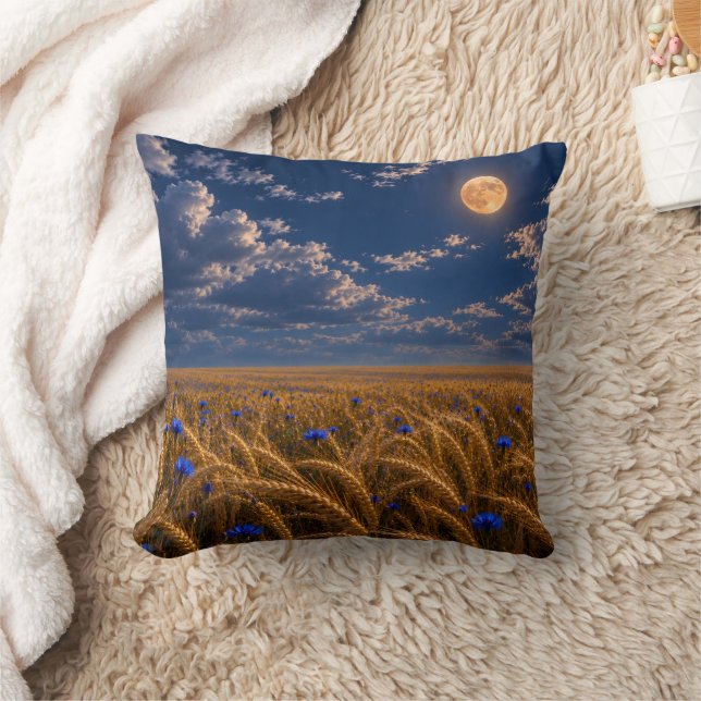 Coussin Lune de récolte dorée (Couverture)