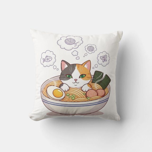 Coussin Lune endormie avec ours en peluche – Dessin animé  (Recto)