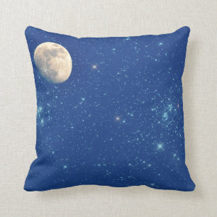 Coussin Lune et étoiles