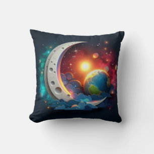 Coussin Lune et étoiles