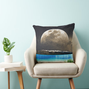Coussin Lune Et Plage