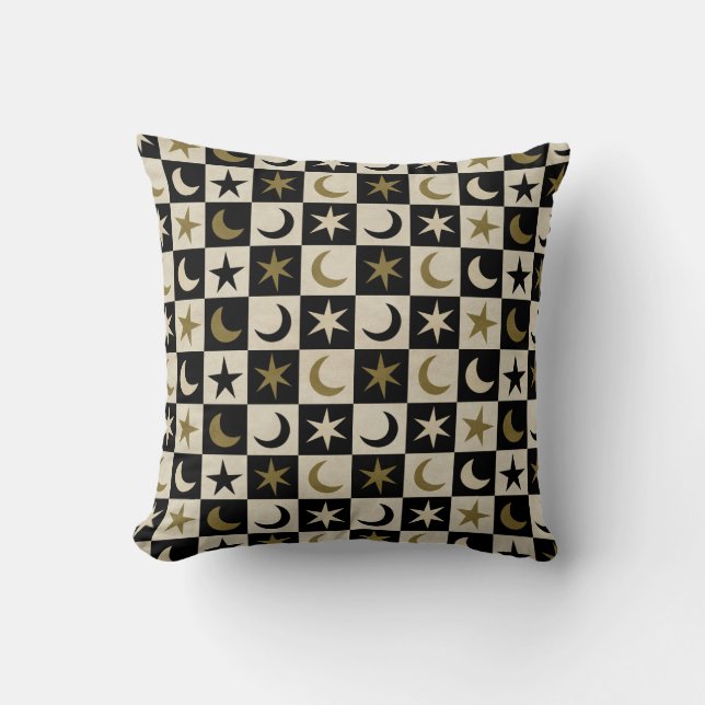 Coussin Lune & Étoiles  (Recto)