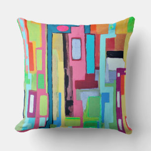 Coussin Lune sur Miami 20 x 20 Poly Throw Pillow