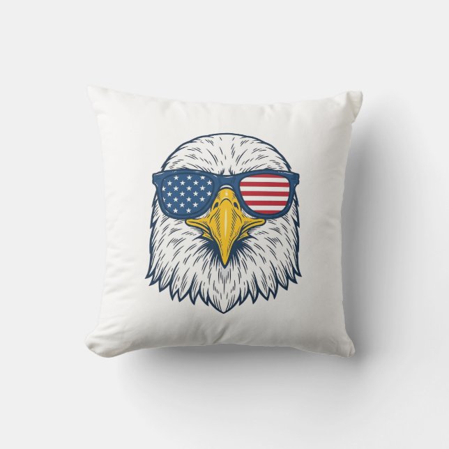 Coussin Lunettes de soleil aigle patriotique dessin vector (Recto)