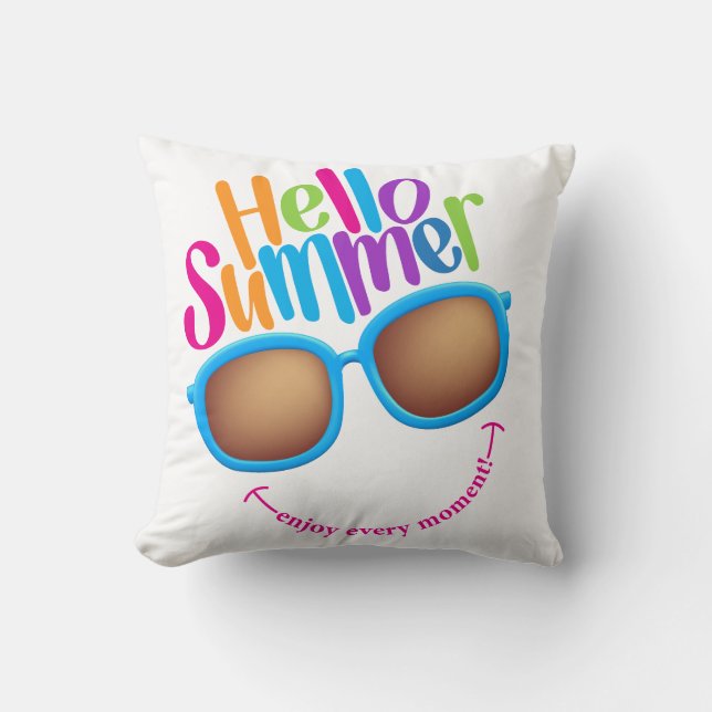 Coussin Lunettes de soleil colorées pour l'été (Recto)