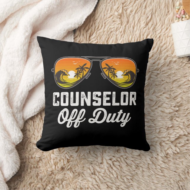 Coussin Lunettes de soleil de conseiller hors service dern (Couverture)