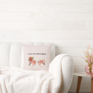 Coussin Lunettes de soleil de couleur rose