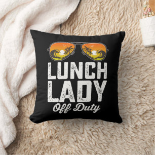 Coussin Lunettes de soleil de la dame du déjeuner hors ser
