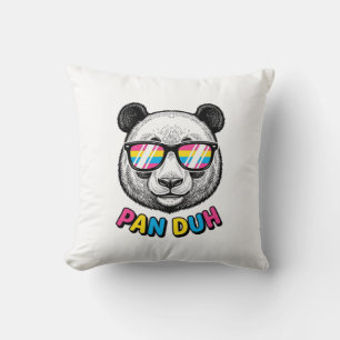 Coussin Lunettes de soleil de Panda drôle Vintage Gravure 