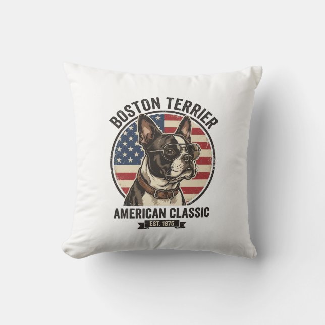 Coussin Lunettes de soleil drapeau américain classique de  (Recto)
