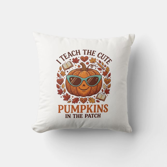 Coussin Lunettes de soleil Halloween Patch Citrouilles Mig (Recto)