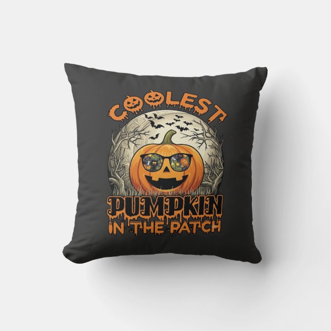 Coussin Lunettes de soleil hallowen effrayantes de champ d (Recto)