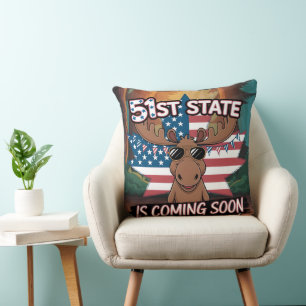 Coussin Lunettes de soleil Moose du 51e État Drapeau USA b