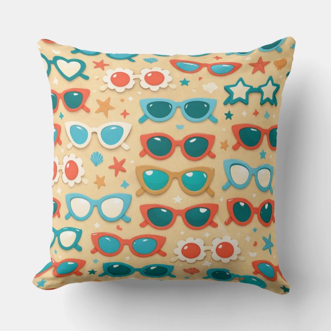 COUSSIN LUNETTES DE SOLEIL ORANGE JAUNE VERT TEAL & BALLON (Recto)